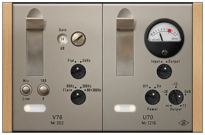 Universal Audio V76 Preamplifier interface