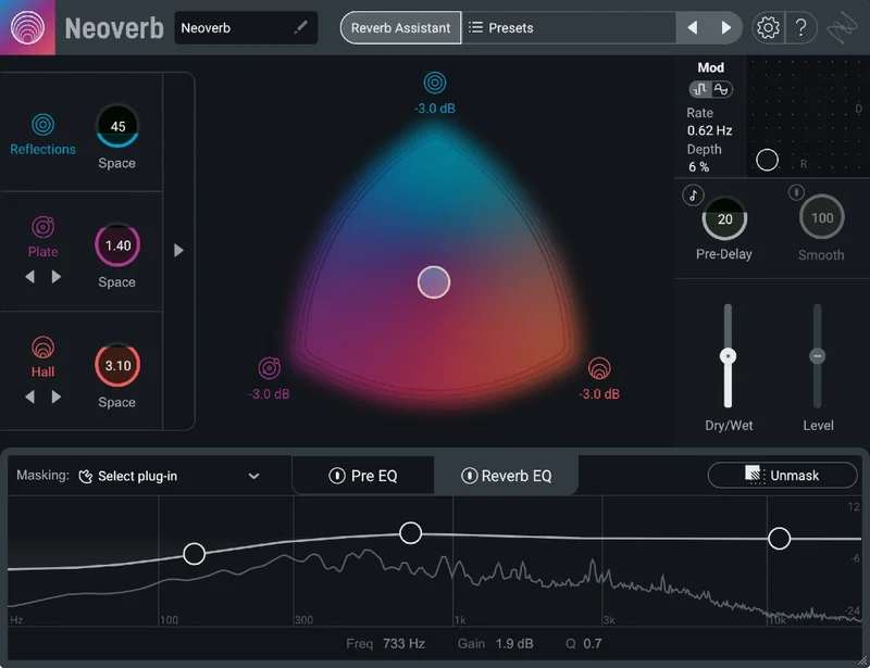 iZotope Neoverb Educational Edition interface