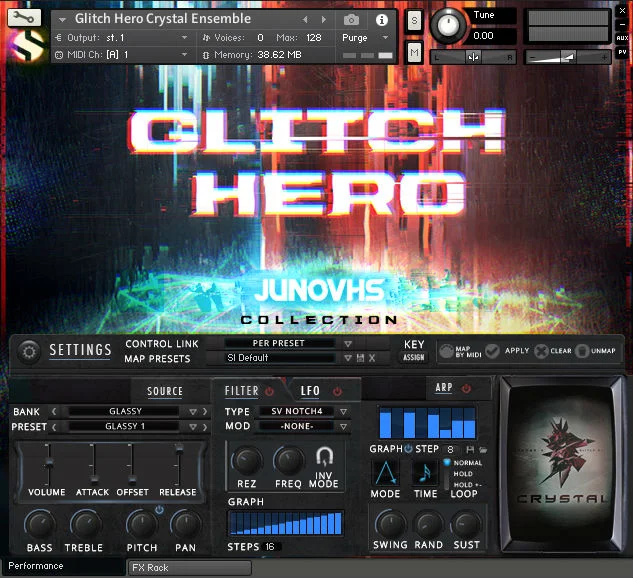 Soundiron Glitch Hero interface