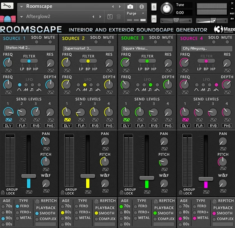 Audio Reward Roomscape interface