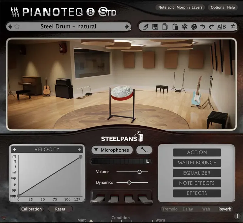 Pianoteq Steelpans interface