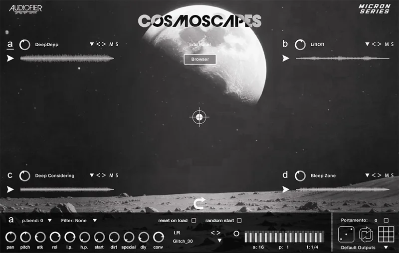 Audiofier Micron Cosmoscapes interface