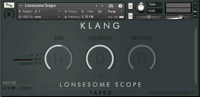 KLANG TAPED: Lonesome Scope interface