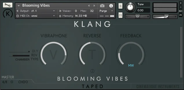 KLANG TAPED: Blooming Vibes interface