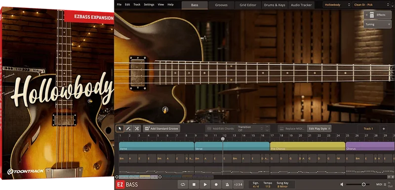 Toontrack EBX: Hollowbody interface