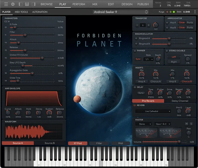 EastWest Forbidden Planet interface