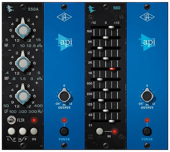 Universal Audio API 500 Series EQ Collection interface