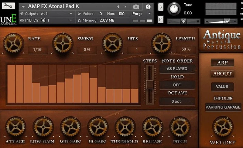 Loot Audio Antique Metal Percussion interface