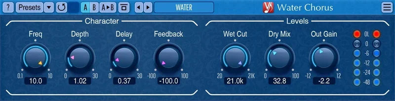 Voxengo Water Chorus interface