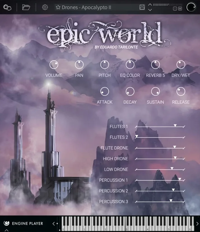 Engine Audio Epic World interface