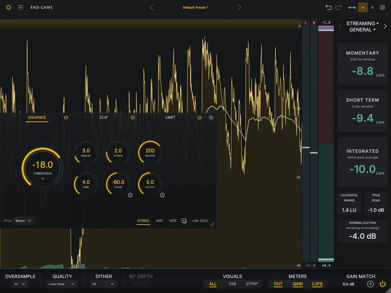 SoundHive Plugins End Game interface