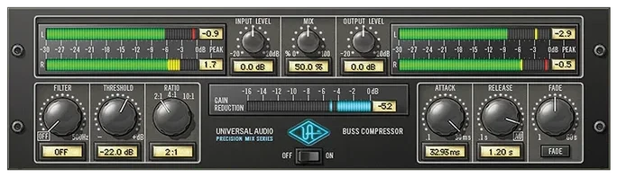 Universal Audio Precision Buss Compressor interface