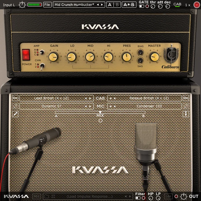 Kuassa Amplifikation Caliburn interface