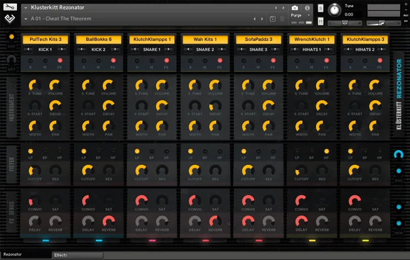 Pornofonic Instruments Klüsterkitt Rezonator interface