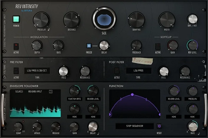 Arturia Rev INTENSITY interface