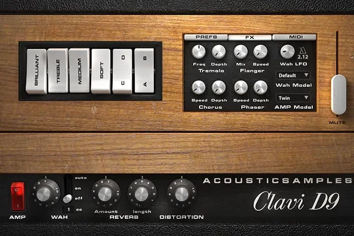 Acousticsamples Clavi D9 interface