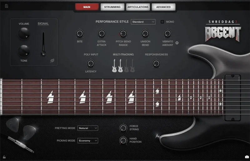 Impact Soundworks Shreddage 3 Argent interface