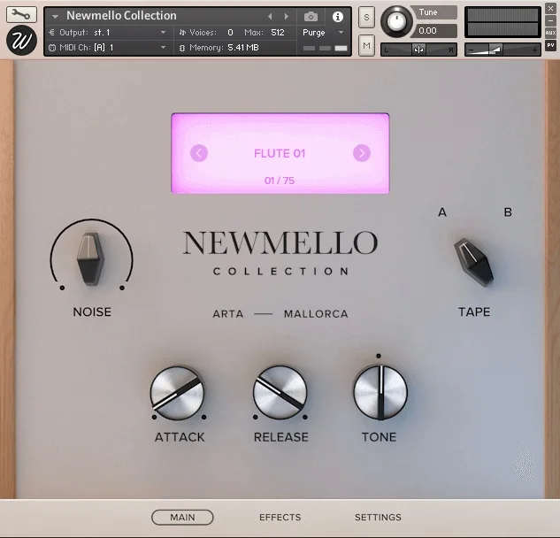 Wavesfactory Newmello Collection interface