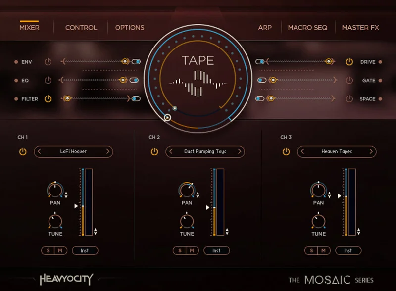 Heavyocity Mosaic Tape interface