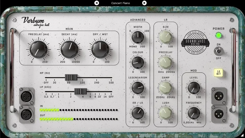 United Plugins Verbum Entropic Hall interface
