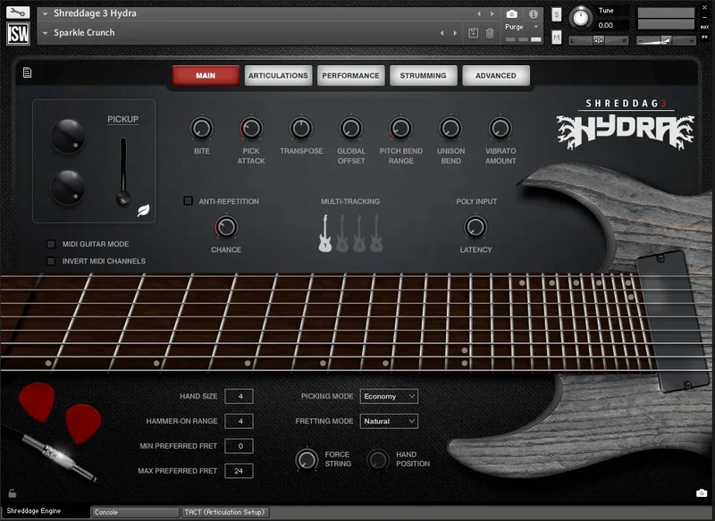 Impact Soundworks Shreddage 3 Hydra interface