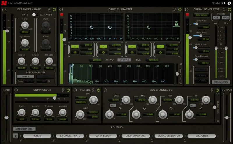 Harrison Drum Flow interface