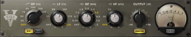 Waves V-EQ3 interface