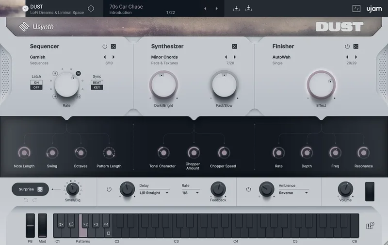 UJAM DUST interface