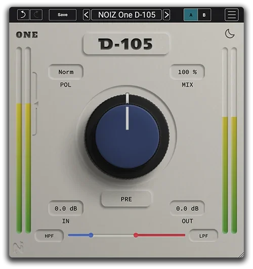 Kit Plugins NOIZ One D-105 interface