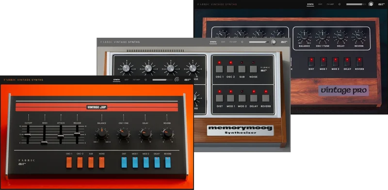AIR Music Technology Fabric Vintage Synths Vol. 1 interface