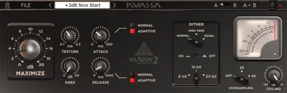 Kuassa Kratos 2 Maximizer interface