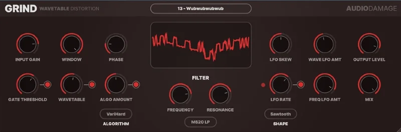 Audio Damage Grind interface