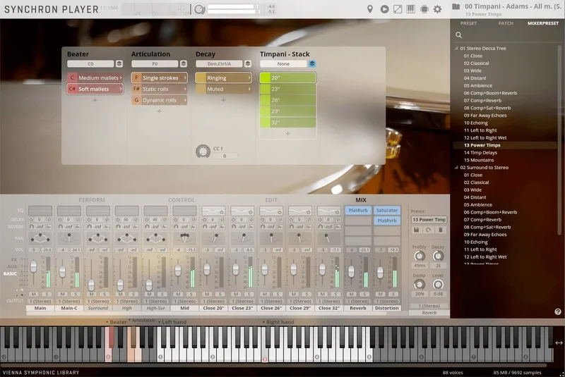 VSL Synchron Timpani II interface