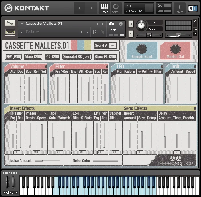 THEPHONOLOOP Cassette Mallets.01 for Kontakt interface