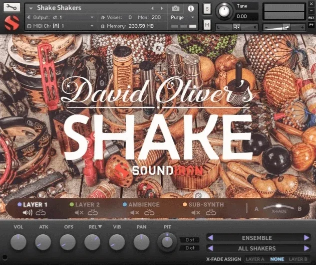 Soundiron David Oliver Shake interface