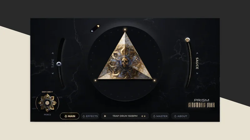 PRISM Cinematic Dark Drums interface