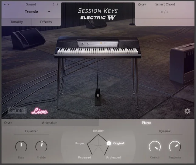 e-instruments Session Keys Electric W interface