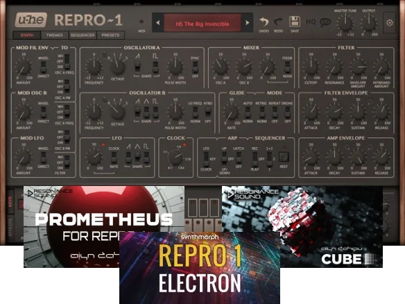 Exclusive Bundles+ u-he Repro+ Bundle interface