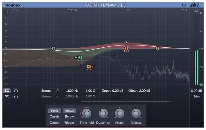 Universal Audio Sonnox Oxford Dynamic EQ interface
