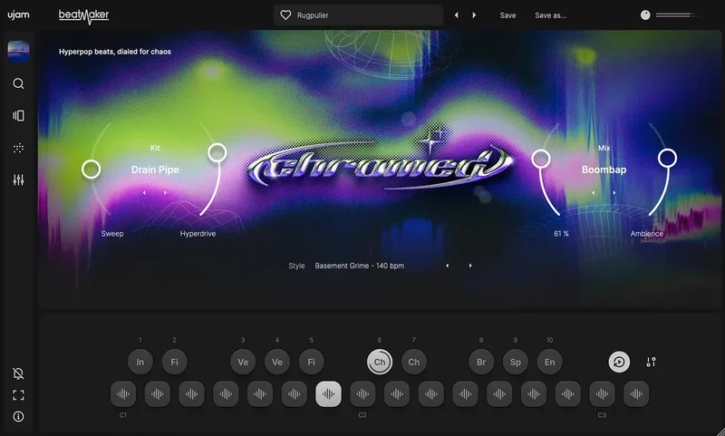 UJAM Beatmaker CHROMED interface