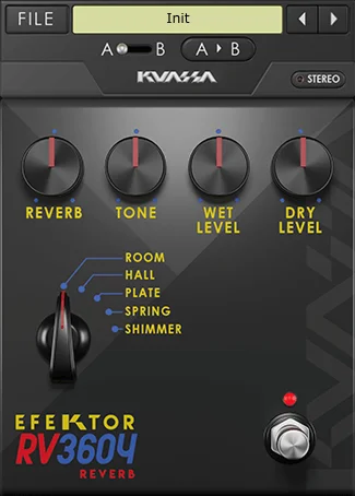 Kuassa EFEKTOR RV3604 Reverb interface