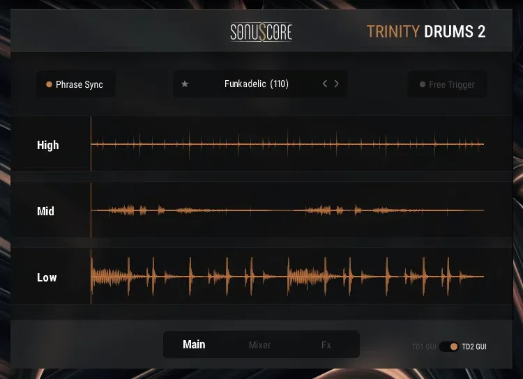 Sonuscore Trinity Drums interface