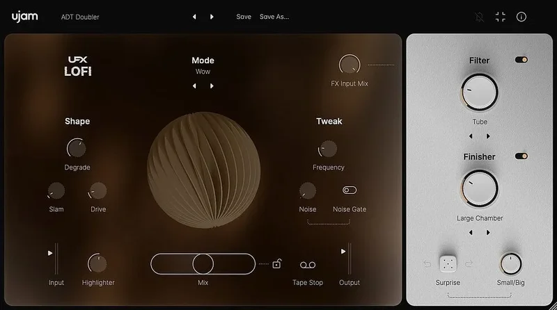 UJAM UFX LOFI Loyalty interface