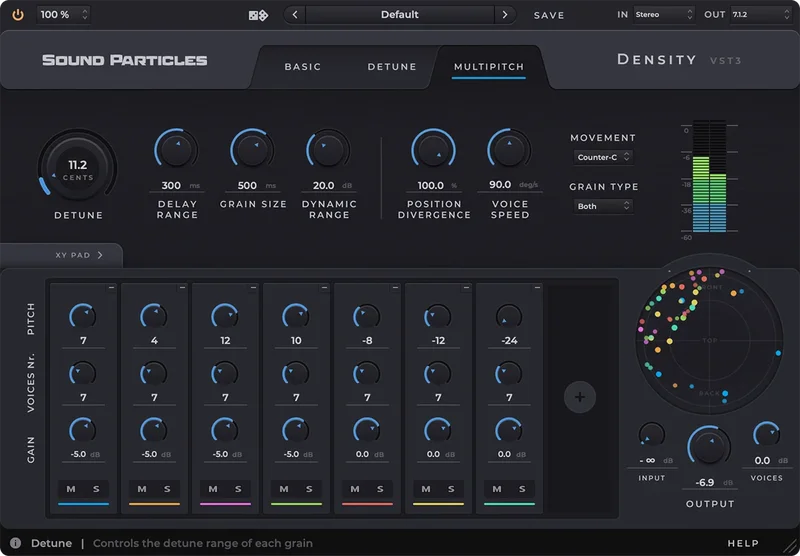 Sound Particles Density [Education] interface