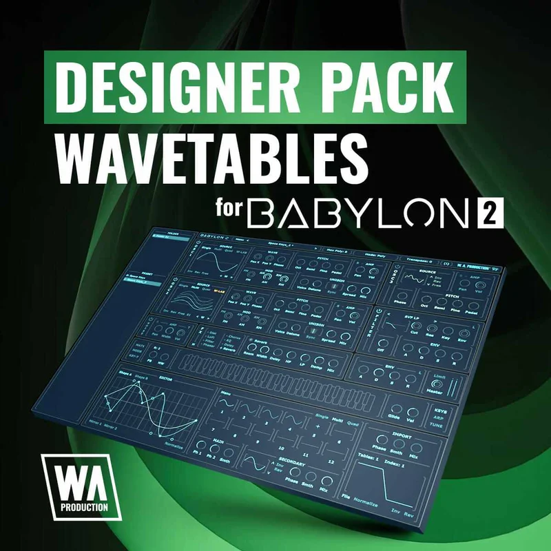 W. A. Production Designer Pack Wavetables for Babylon 2 interface