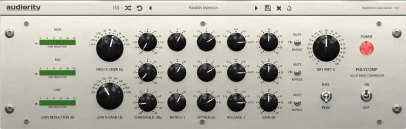 Audiority PolyComp interface