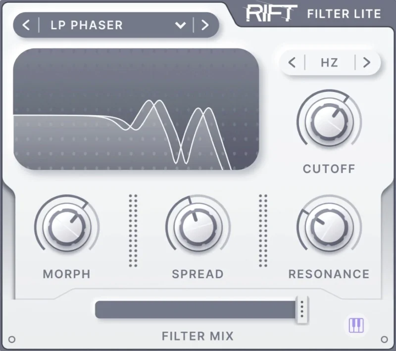 Minimal Audio Rift Filter Lite interface