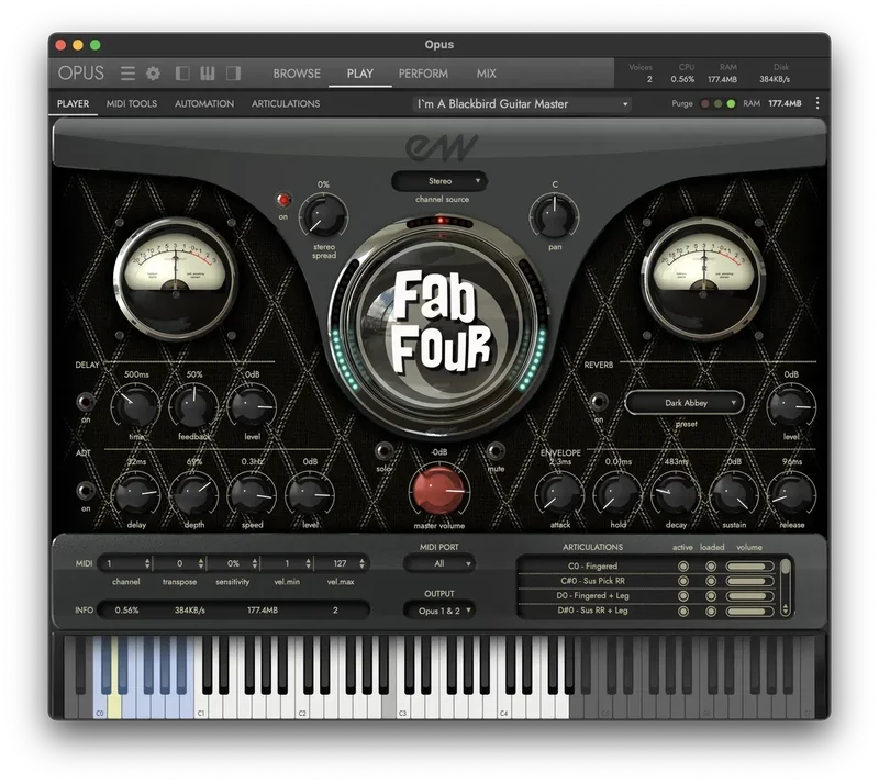 EastWest Fab Four interface