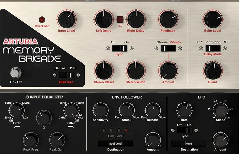 Arturia Delay MEMORY-BRIGADE interface