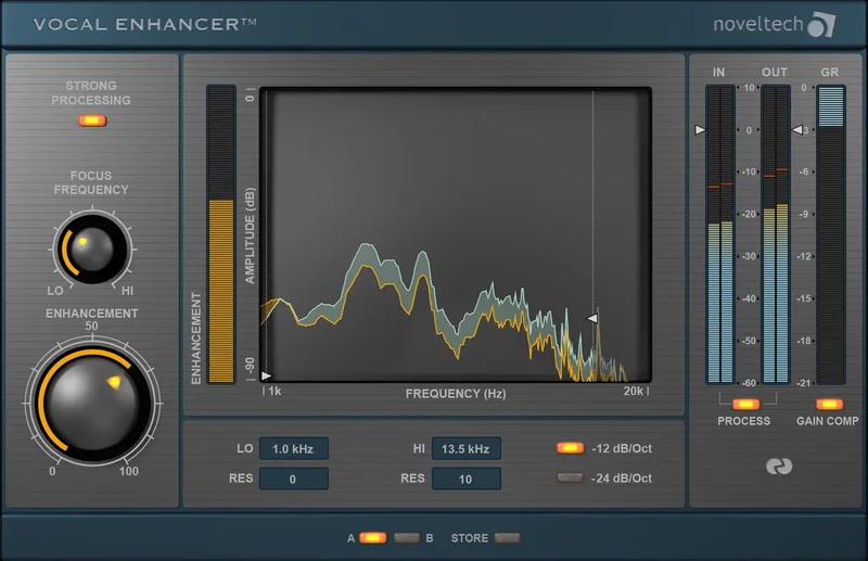 Noveltech Vocal Enhancer interface
